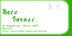 mate varosi business card